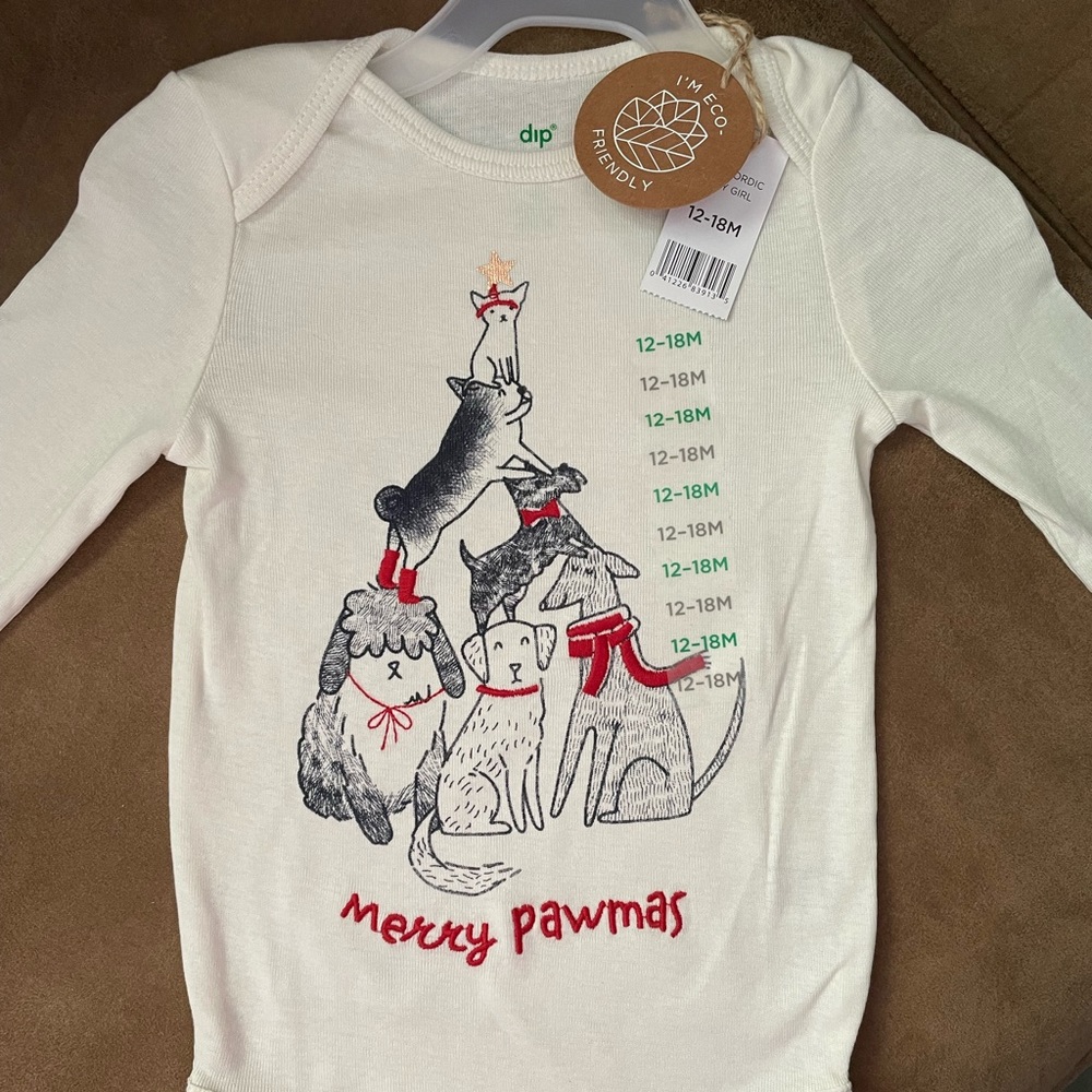 “Merry Pawmas” onesie